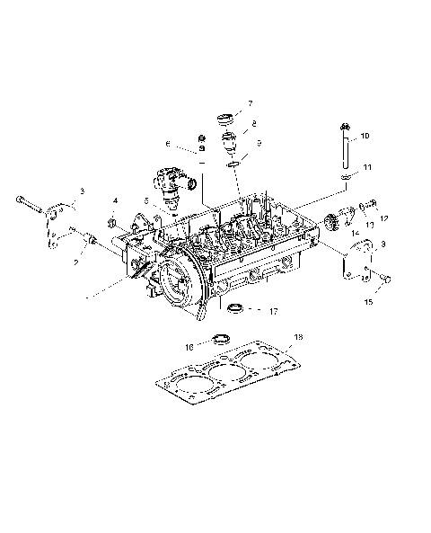 ENGINE, CYLINDER HEAD and PRECOMBUSTION CHAMBER - R16B1PD1AA/2P (49BRUTUSCYLHD15DSL)