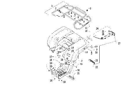 REAR RACK, BODY PANEL, AND FOOTWELL ASSEMBLIES [96261]
