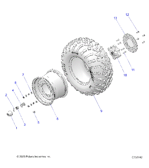 WHEELS, REAR, STEEL - R24MAA57F1/SC1/F1 (C733142)