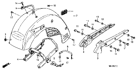 REAR FENDER@GRAB RAIL