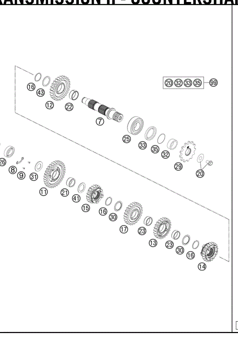 TRANSMISSION II - COUNTERSHAFT 