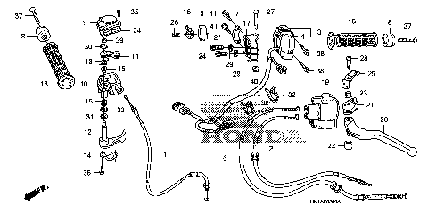 HANDLE LEVER@SWITCH@CABLE