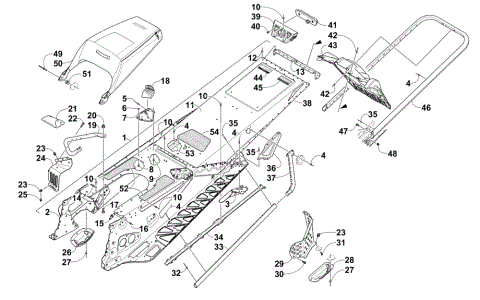TUNNEL, REAR BUMPER, AND SNOWFLAP ASSEMBLY