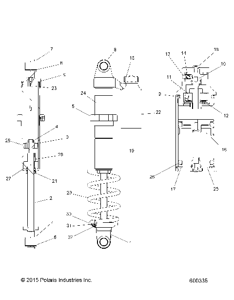 SUSPENSION, SHOCK, REAR TRACK (7044566) - S21DDH8RS (600335)