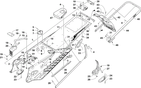 TUNNEL, REAR BUMPER, AND SNOWFLAP ASSEMBLY
