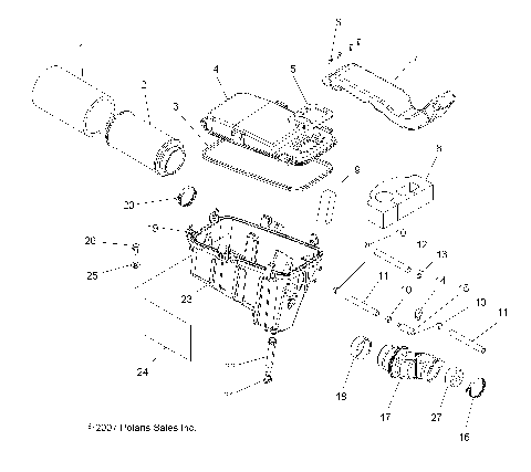 ENGINE, AIR INTAKE SYSTEM - A08TN50EA (49ATVAIRBOX08X2500QUAD)