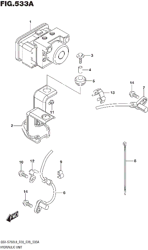 HYDRAULIC UNIT (GSX-S750AL8 E28)