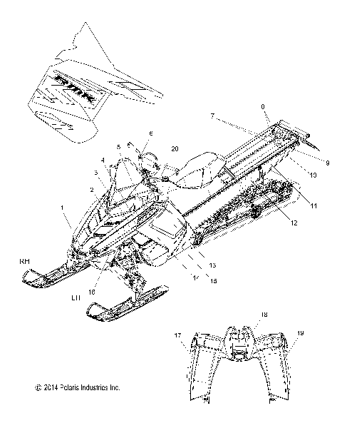 BODY, DECAL, LE BLK/ORNG, BLK/PINK OPTIONS - S15CC6GS (49SNOWDECAL15RMKL2)