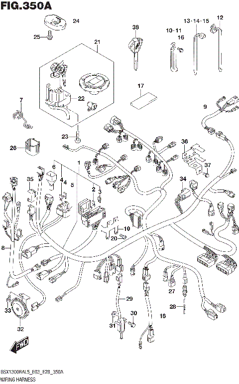 WIRING HARNESS (GSX1300RAL5 E03)