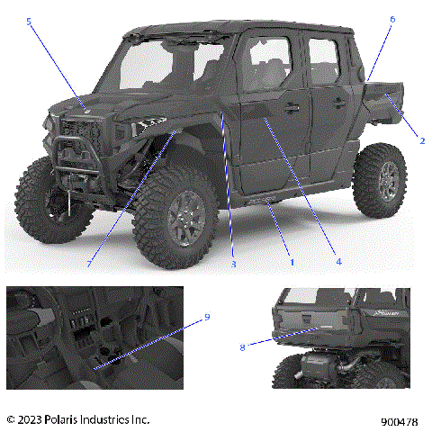 BODY, DECALS, GRAPHICS - G24G5W99AB/BB (900478)