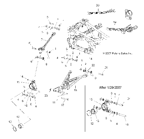 SUSPENSION, REAR - A07GP52AA/AB (49ATVSUSPRR07OTLW525)