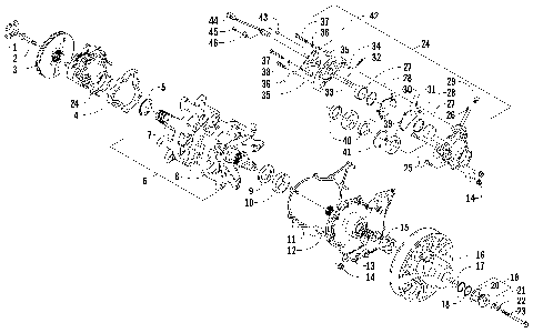 DRIVE TRAIN SHAFT AND BRAKE ASSEMBLIES [91690]