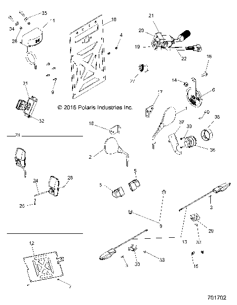 ELECTRICAL, LICENSE PLATES AND MIRRORS - R17RME57F1/S57C1/F1/CK/E1/EK/T57C1/E1/A57F1 (701702)
