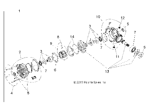 DRIVE TRAIN, FRONT GEARCASE INTERNALS - Z14JT87AD/9EAO/9EAOL/9EAL (49RGRGEARCASE1333105)