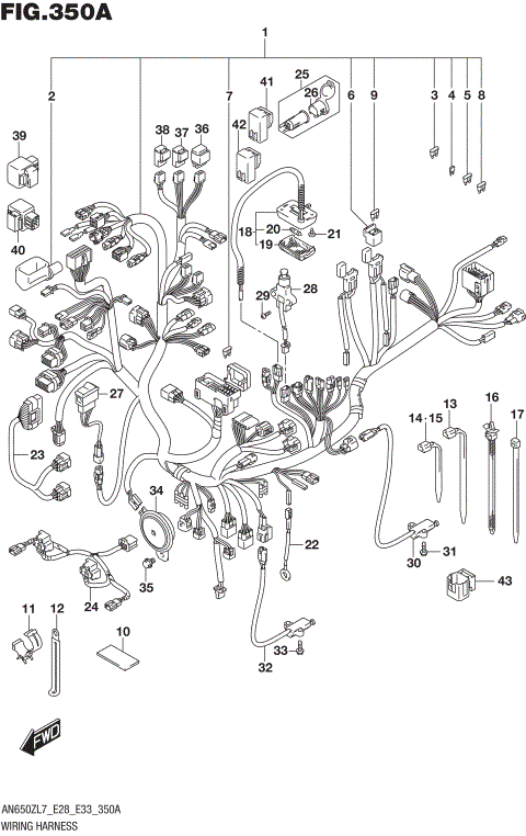 WIRING HARNESS (AN650ZL7 E28)
