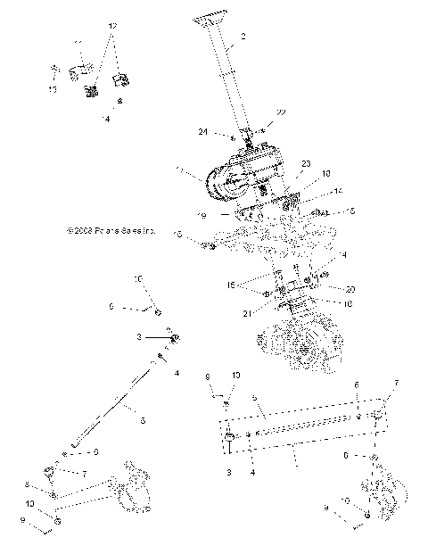 STEERING, STEERING POST ASM. - A10DX85AL/AF (49ATVSTEERING09SPEPS850)