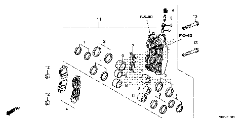 RIGHT FRONT BRAKE CALIPER