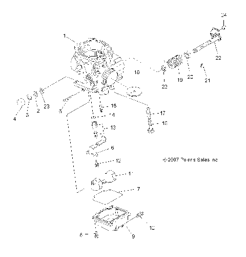 ENGINE, CARBURETOR, LOWER - A13NA32FA (49ATVCARB08TB)