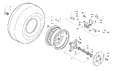 FRONT WHEELS AND BRAKE ASSEMBLY [301387]
