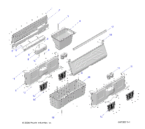 BODY, FLOOR CLOSEOFFS and BIN - R22M4E57B9 (C0705517-1)