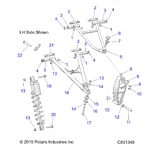 SUSPENSION, CONTROL ARMS and SPINDLE - S20DDH8PS ALL OPTIONS (C601348)