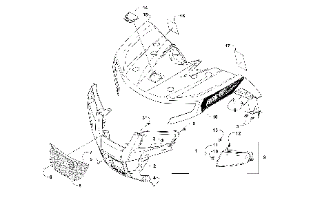 FRONT BODY PANEL AND HEADLIGHT ASSEMBLIES [300811]