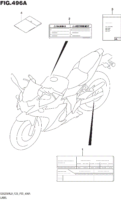 LABEL (GSX250RL9 P28)