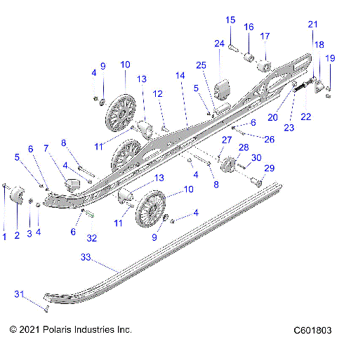 SUSPENSION, RAIL, LH/RH - S22EDB6PSL (C601803)
