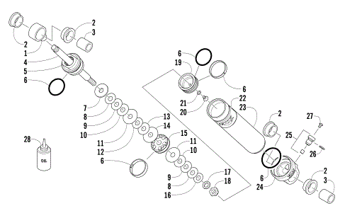 REAR SUSPENSION REAR ARM SHOCK ABSORBER
