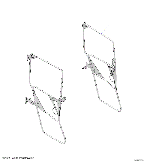 BODY, DOOR, CANVAS, REAR - D23M4U57B4/W57B4 (C2885076)