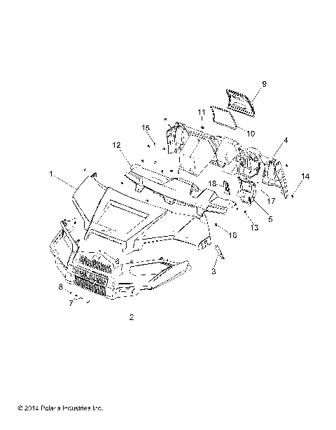 BODY, HOOD, DASH and GRILL - R16RNA57A1/A9/A4/E57AH (49RGRHOOD15570MC)