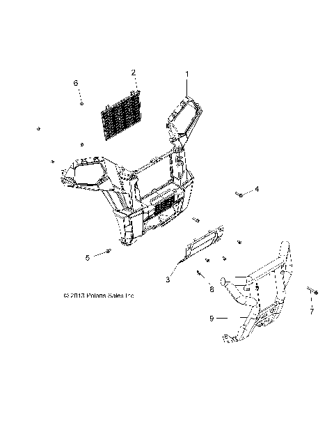 BODY, FRONT BUMPER - A14GH9EAW (49ATVBUMPER14SCRAM)