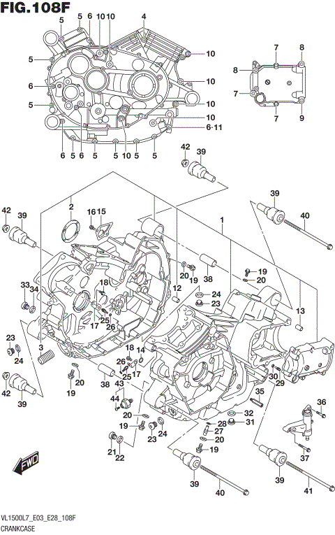 CRANKCASE (VL1500TL7 E28)