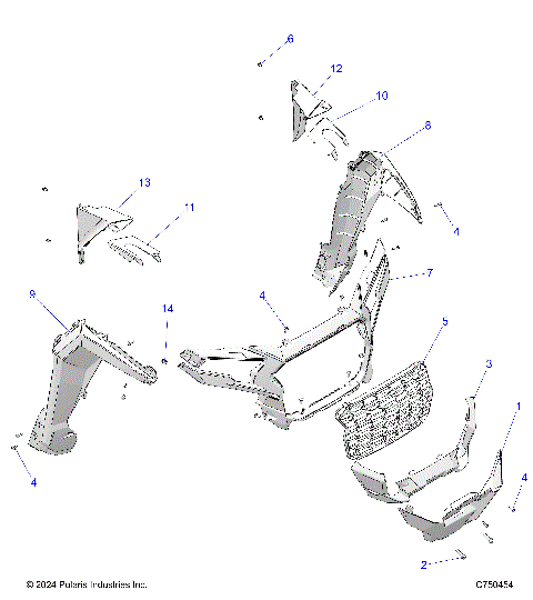 BODY, FRONT FACIA, GRILLE, AND FLARES - Z25NEB99A4/B4 (C750454)