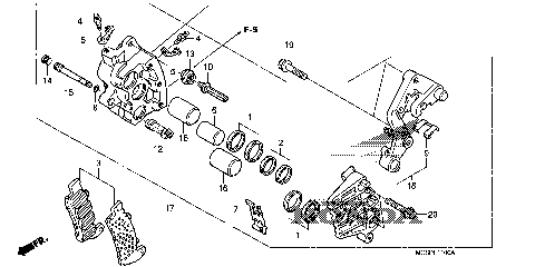 RIGHT FRONT BRAKE CALIPER