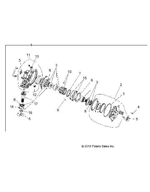 DRIVE TRAIN, FRONT GEARCASE - A19SWS57P1/P2 (49ATVGEARCASE1333239)