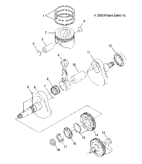 ENGINE, CRANKSHAFT and PISTON - A07LB27FA/LH27FB (4999202079920207D03)