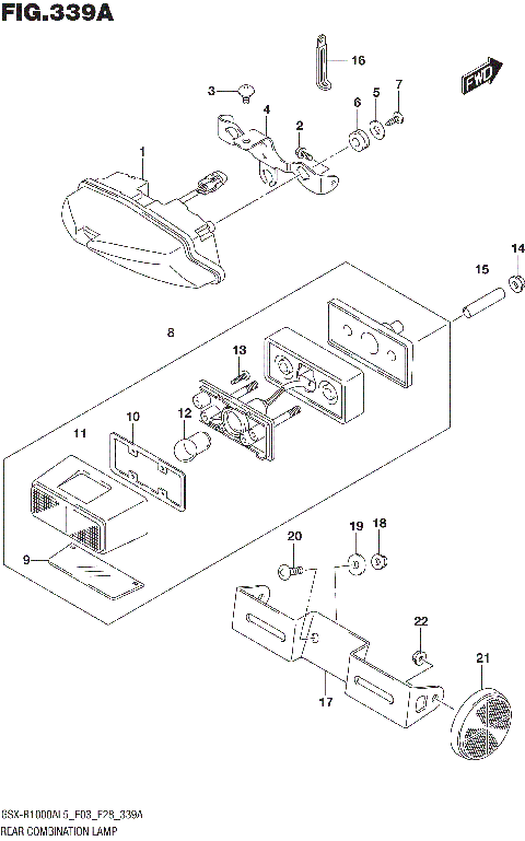REAR COMBINATION LAMP (GSX-R1000AL5 E03)