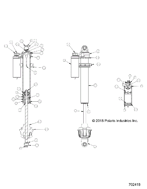 SUSPENSION, FRONT SHOCK INTERNALS - Z21NAR99AN/BN (702418)