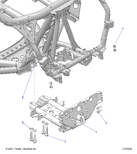 CHASSIS, MOUNTING, FRONT GEARCASE - Z22MAE92AJ/BJ/AD/BD/AG/BG (C703038)