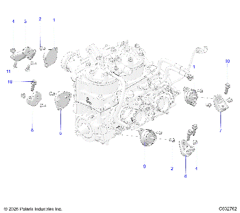 ENGINE, MOUNTING & LONG BLOCK - S26TDZ8RS (C602762)