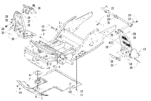 FRONT FRAME AND FOOTREST ASSEMBLY [85148]
