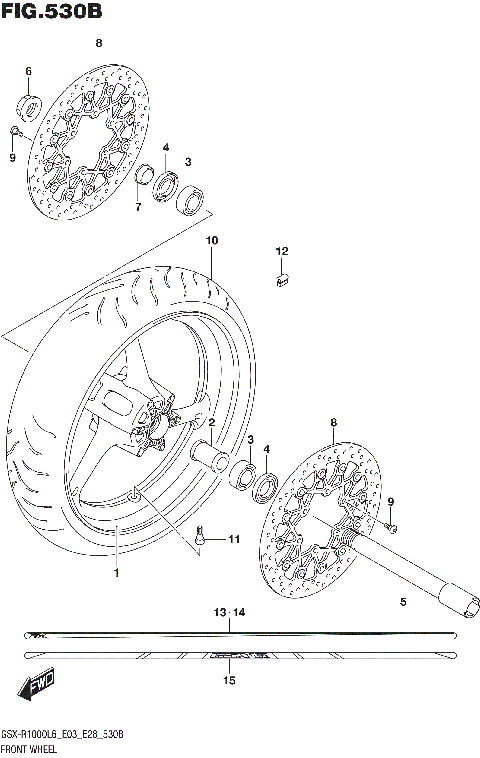 FRONT WHEEL (GSX-R1000L6 E28)