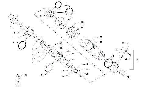 REAR SUSPENSION FRONT ARM SHOCK ABSORBER [102589]