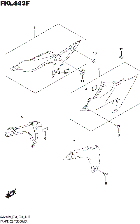 FRAME CENTER COVER (SV650XAL9 E33)