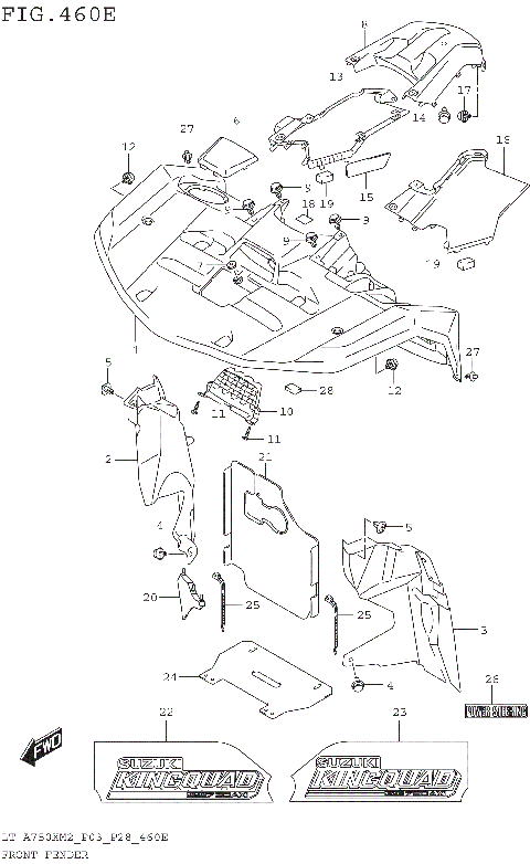 FRONT FENDER (LT-A750XPM2 P28)
