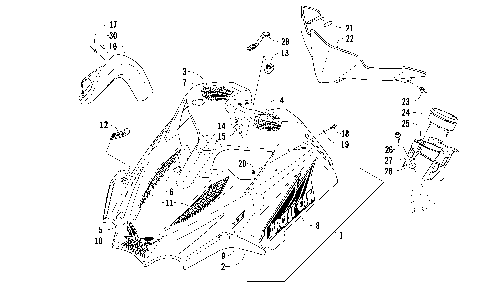 HOOD AND WINDSHIELD ASSEMBLY [92211]
