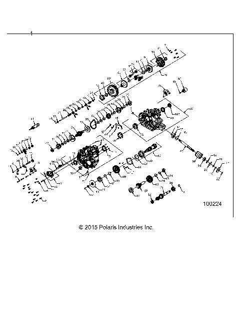 DRIVE TRAIN, MAIN GEARCASE (TO 2/22/16) - A16DAA57F1/F2/E57FM (100224)