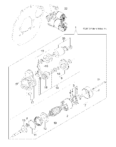 ENGINE, STARTING MOTOR - R14WH9EMD (49RGRSTARTINGMTR11DCREW)