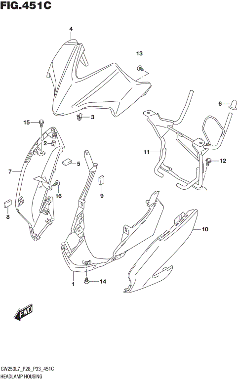 HEADLAMP HOUSING (GW250L7 P33)
